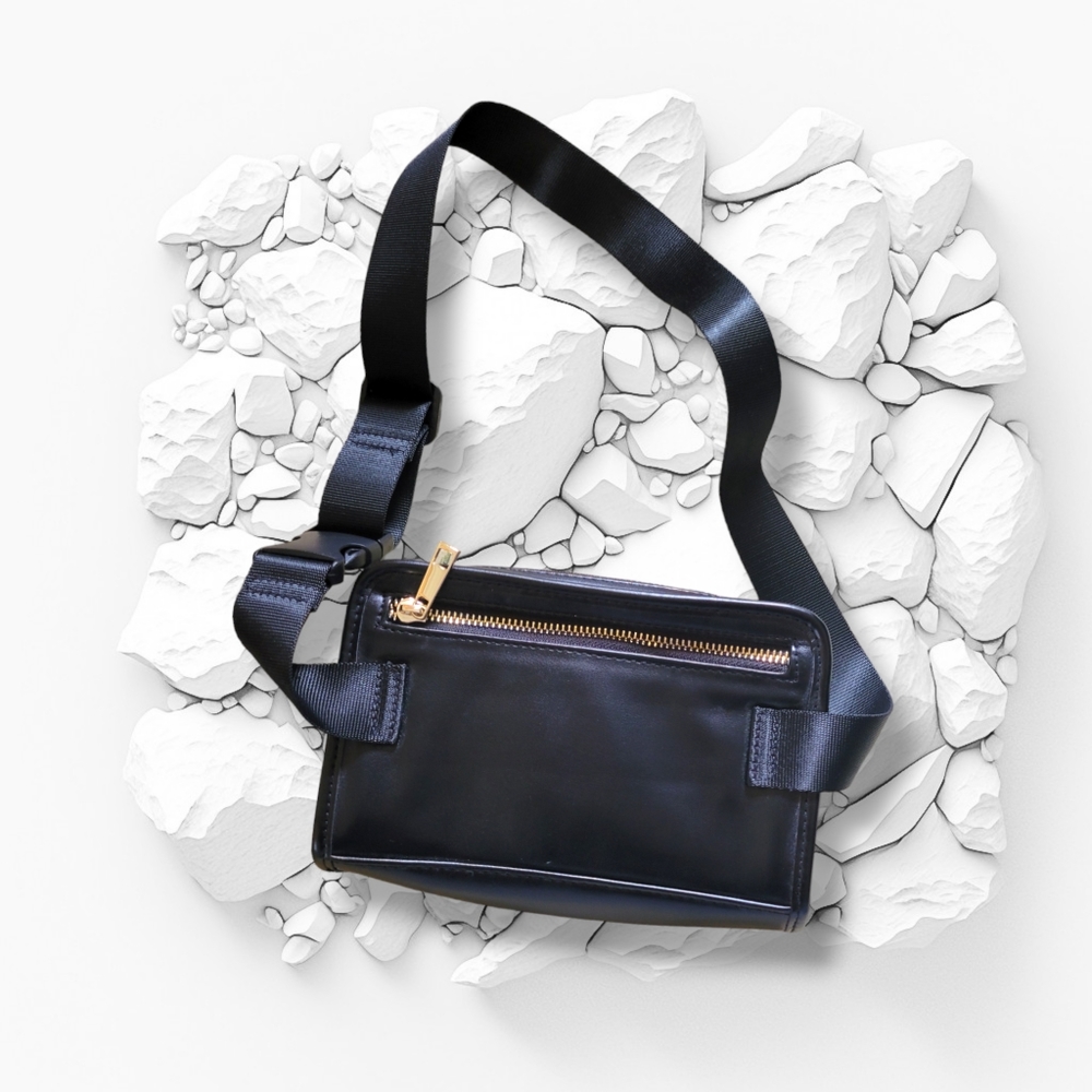 Amanda Uprichard | Black Quilted Faux Leather Belt Bag (OS) - Picture 2 of 12